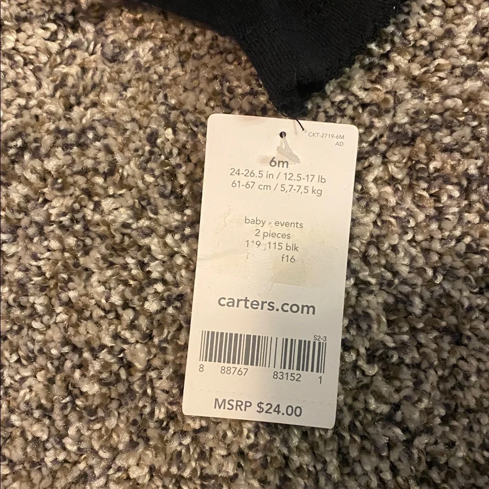 Carter's Black and Orange baby girl Halloween Outfit - Picture 5 of 5